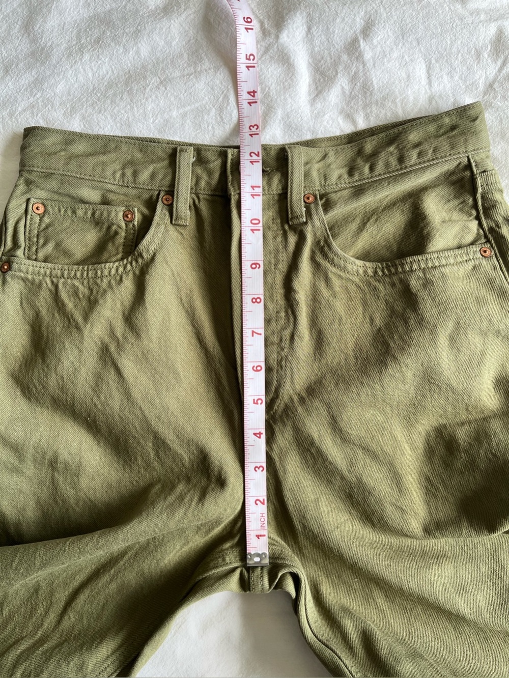 Aritzia Denim Forum The Joni High Rise Loose Jeans Olive Green Size 26 Organic - Picture 6 of 15